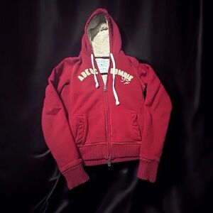 Abercrombie Red Fleece Hoodie